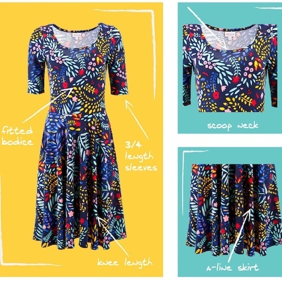 Dress A-Line LuLaRoe Nicole Small 6-8 Flattering ▪️ Black & White NWT - Picture 5 of 6